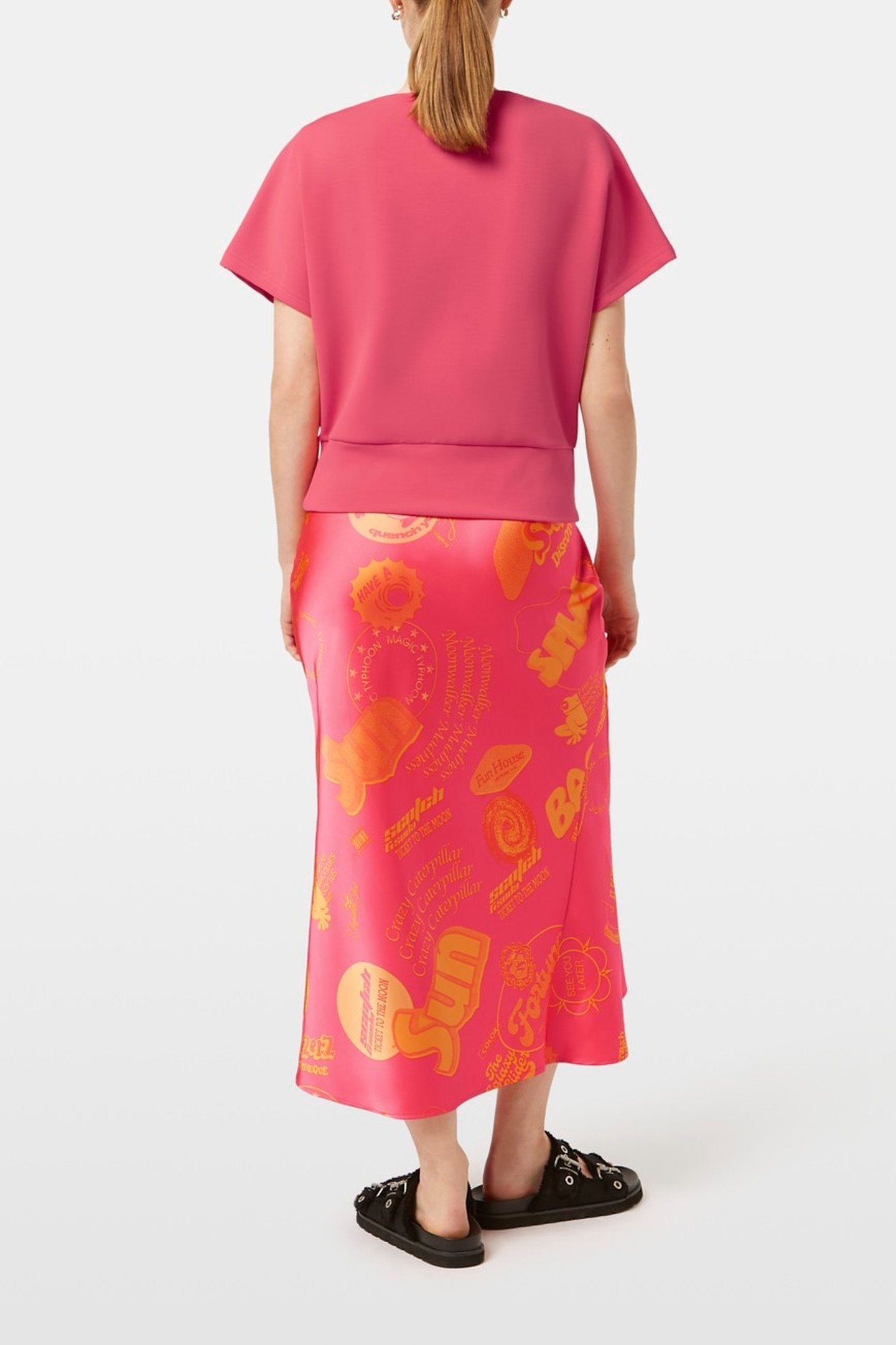 TENCEL SLEEVELESS SWEATSHIRT ELECTRIC PINK 3