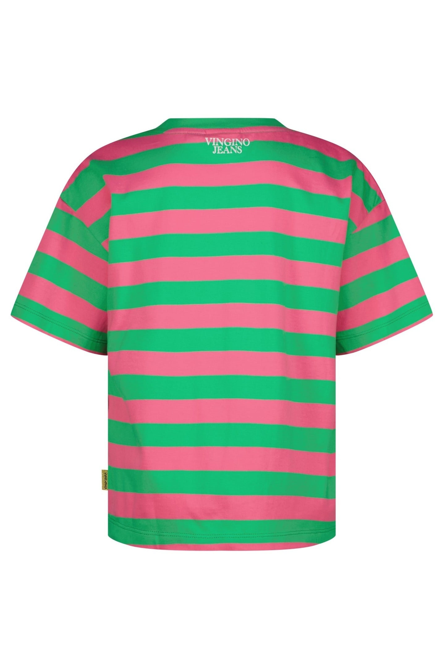 GIRLS BASIC STRIPE TEE T-SHIRT ISLAND GREEN 2
