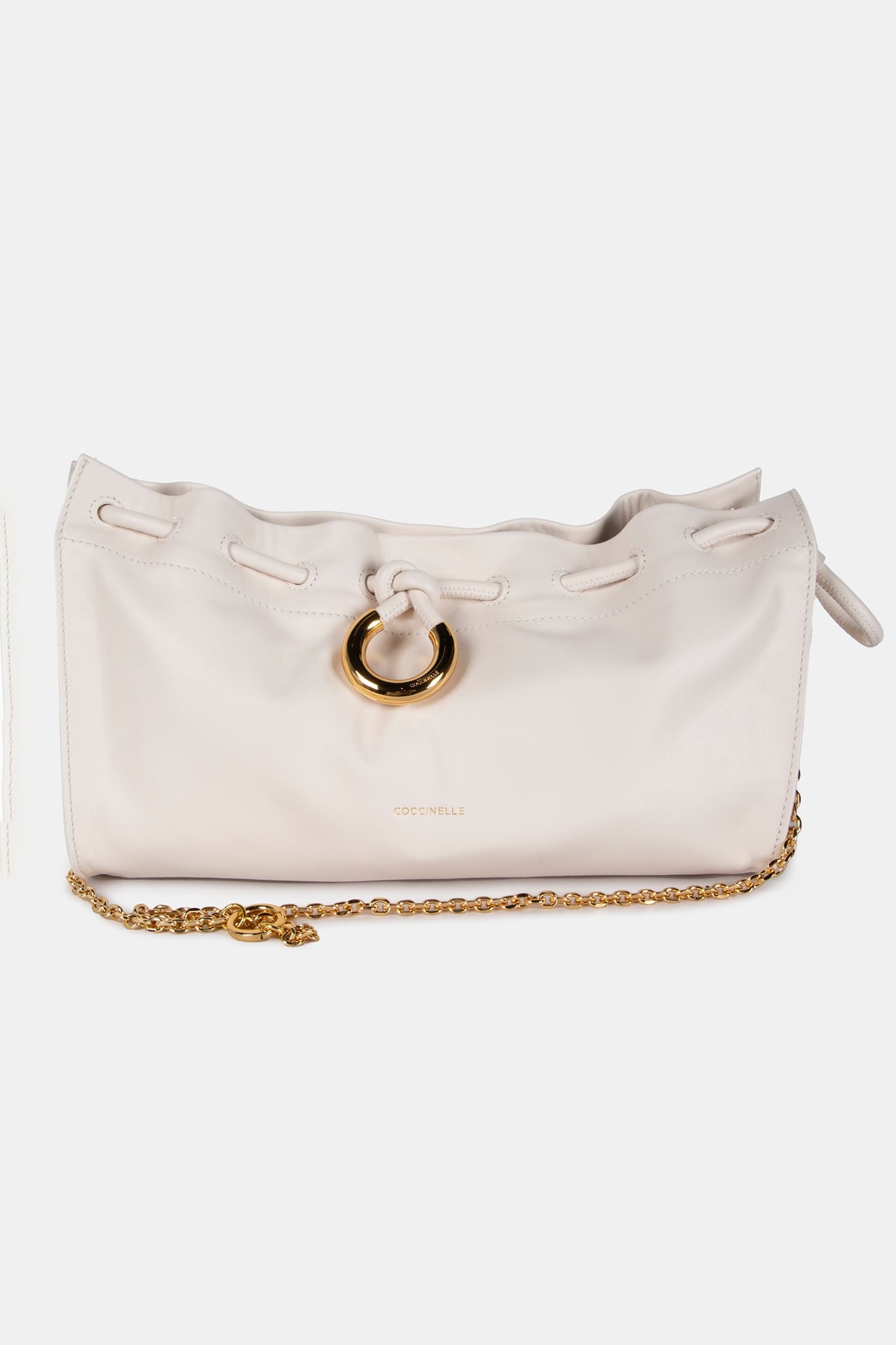 CROSS BODY BAG WITH GOLD CHAIN STRAP IN CREAM 2