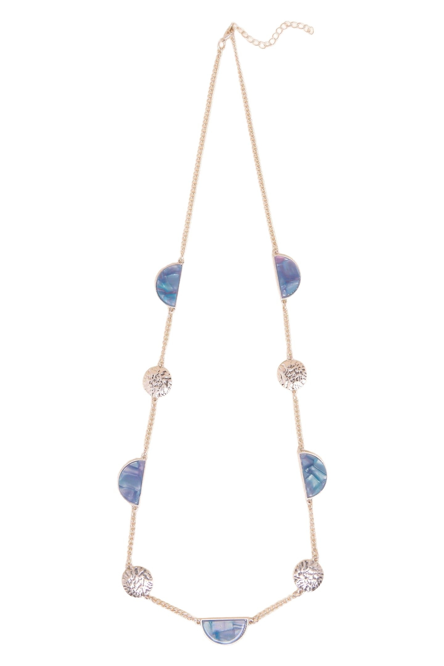 ADA RESIN STATION NECKLACE BLUE MULTI 1