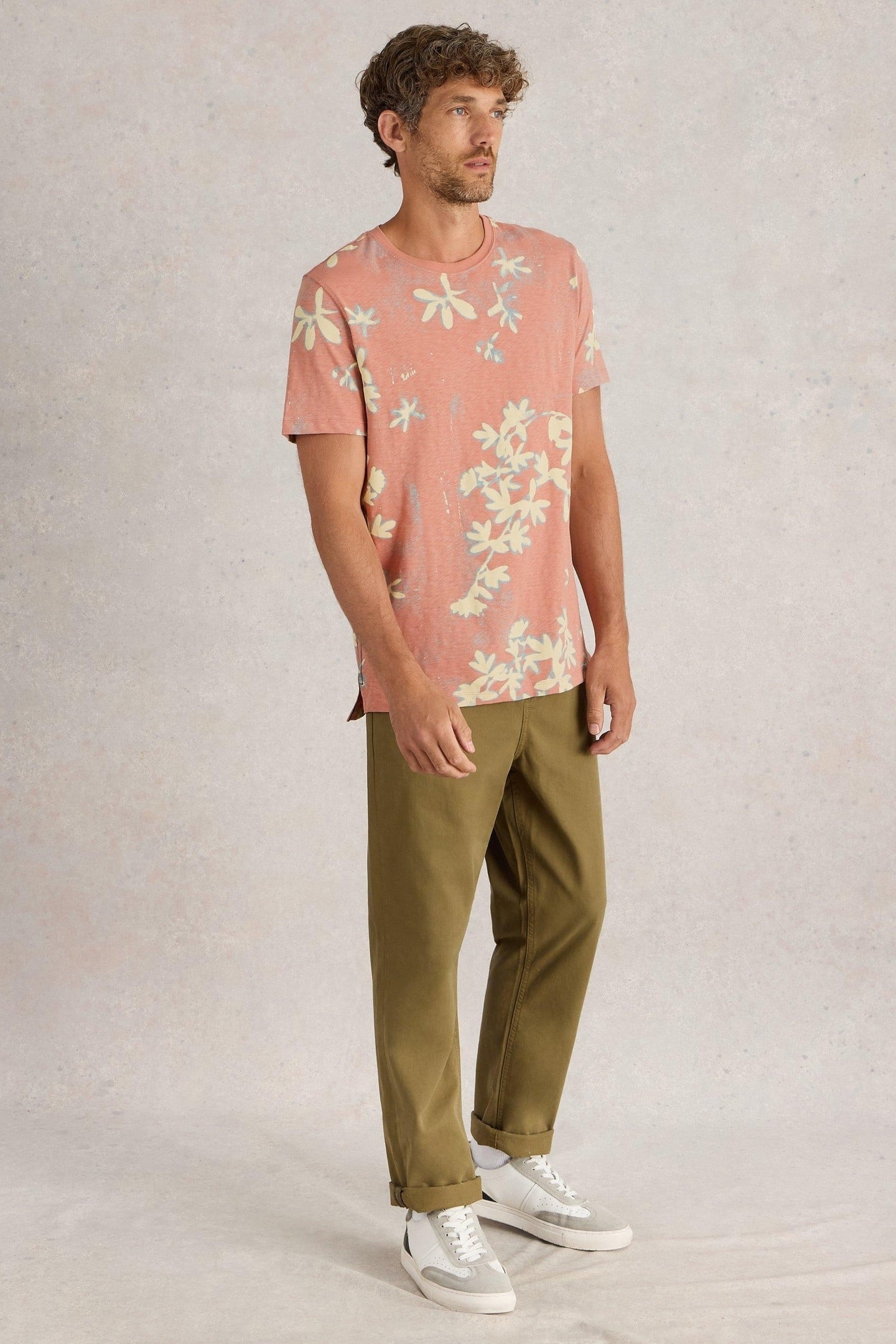 FLORAL PRINTED SS TEE PINK PRINT 2