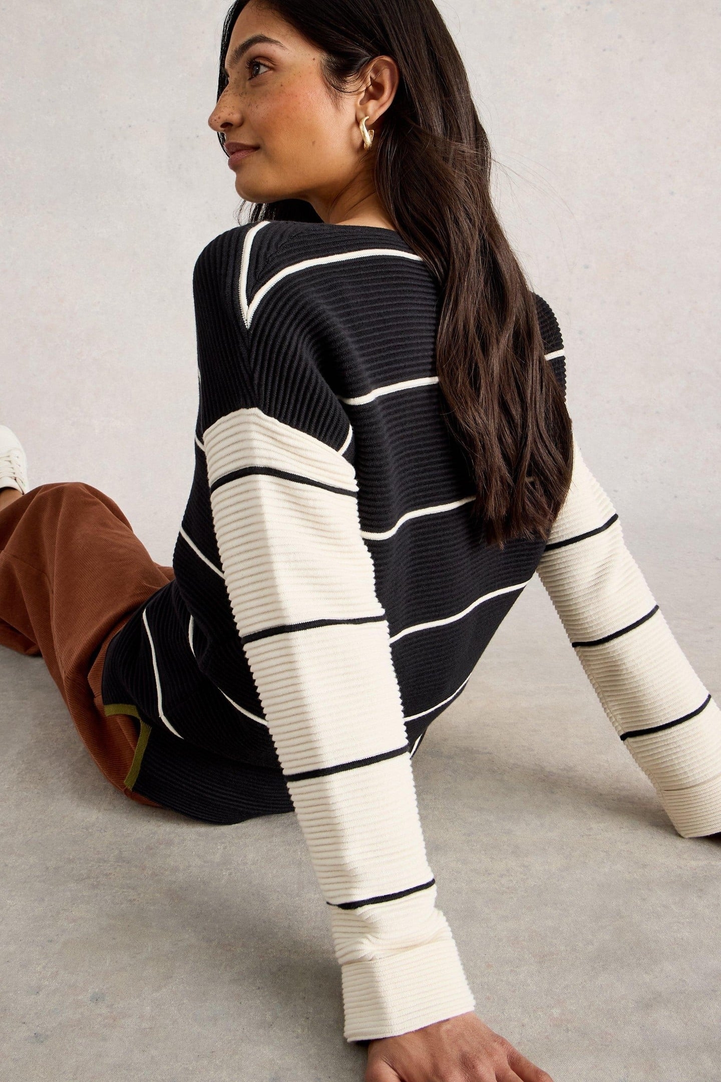 JANA STRIPE JUMPER BLACK MULTI 5